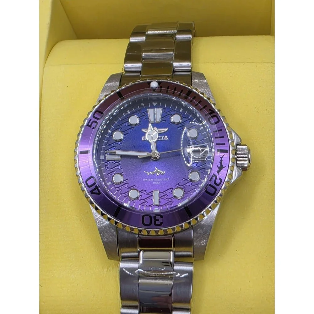 Invicta Pro Diver Womens Watch, 34mm, Steel, 50906 Purple